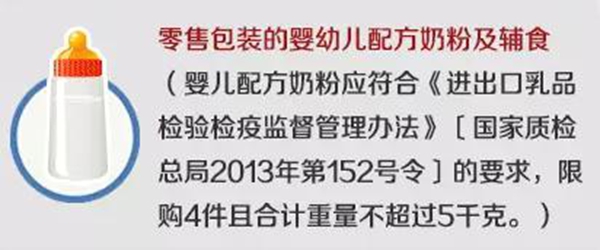 進境免稅店可以買這些產品：12、嬰兒配方奶粉或輔食